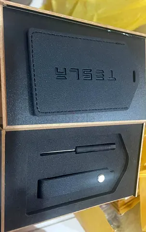 Unused Tesla Card key holder in box