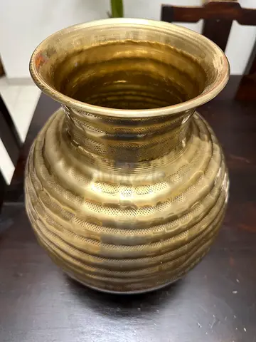 HOMECENTRE Large Gold Round Vase