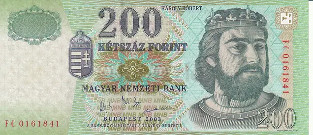 HUNGARY 200 FORINT BANKNOTE 2003