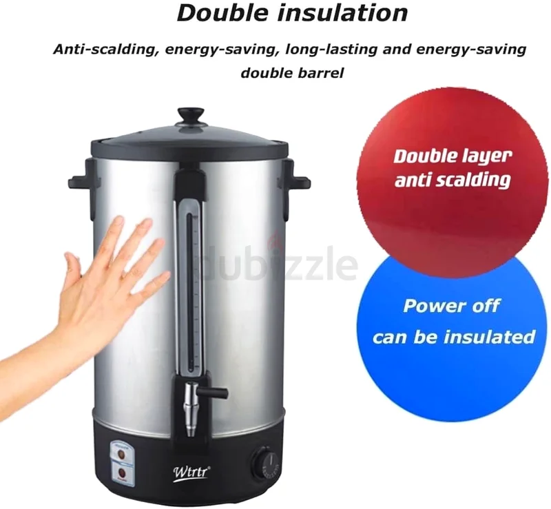 Electric Water Boiler,25L Bucket Electric Hot Water Barrel Stainless Steel Double-Layer63168050732930113