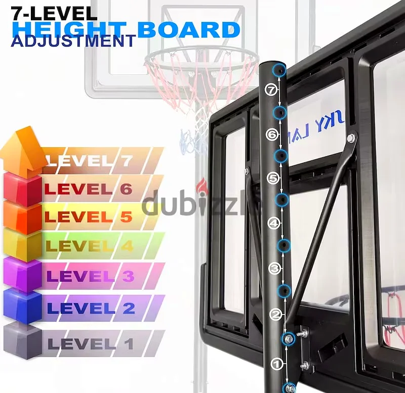 Basketball Hoop Goal on Wheels Adjustable Height 5 – 10 FT63264580960130113