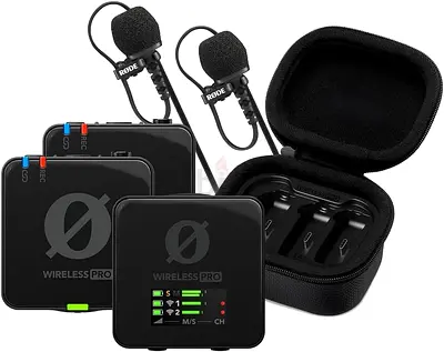 RODE Wireless PRO 2-Person Clip-On Wireless Microphone System/Recorder with Lavaliers (2.4 GHz)
