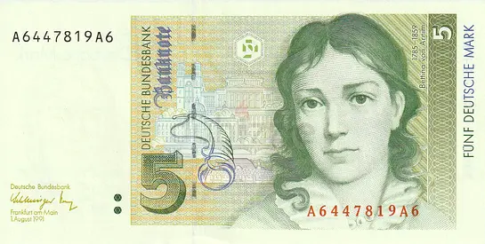 GERMANY 5 MARK BANKNOTE 1991
