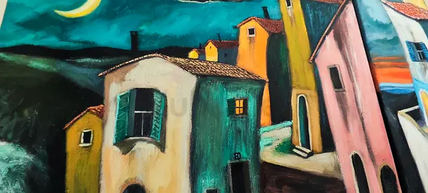 Oil paint European artist.