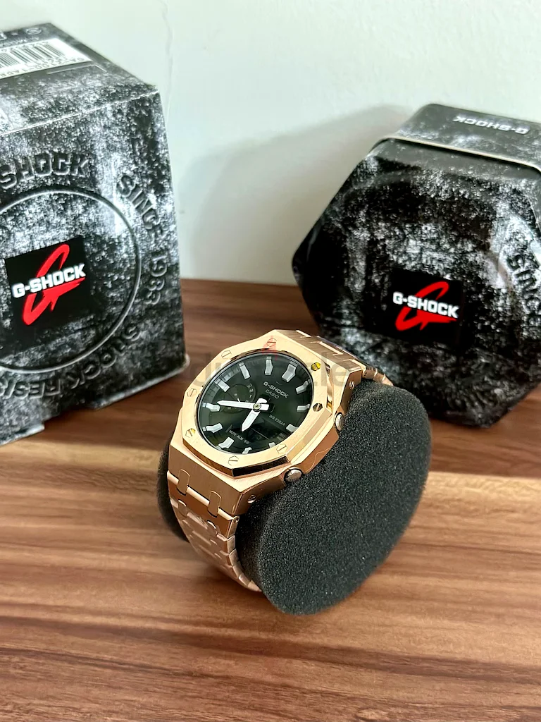 Custom Made Casio GShock GA2100 Casiooak Rose Gold Watch for sale for just AED 85063264580635649111