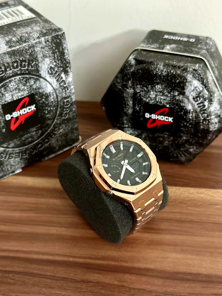 Custom Made Casio GShock GA2100 Casiooak Rose Gold Watch for sale for just AED 85063264580635649112
