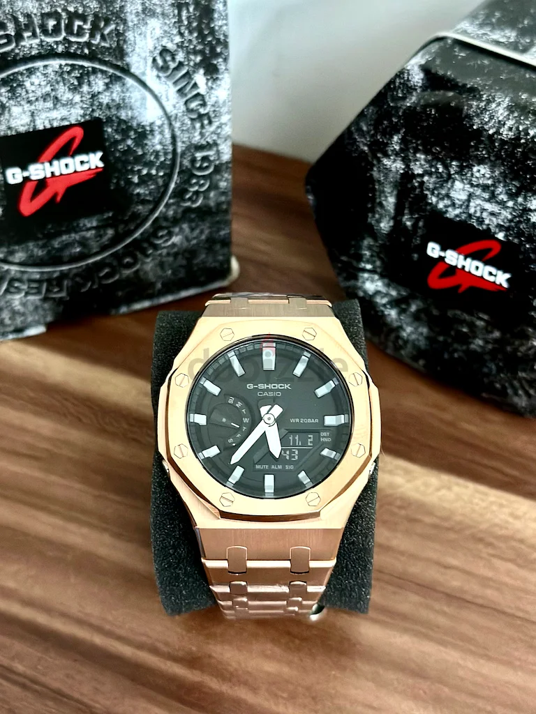 Custom Made Casio GShock GA2100 Casiooak Rose Gold Watch for sale for just AED 85063264580635649110