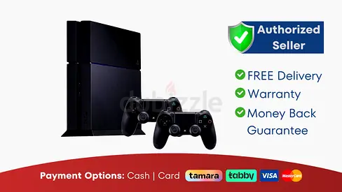 Sony PlayStation 4 Fat - Black - 500GB with 2 Controller ● New | Warranty | FREE Delivery | PS4