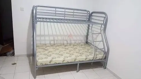 Brand-new silver bunker bed half single90x190 down120x190