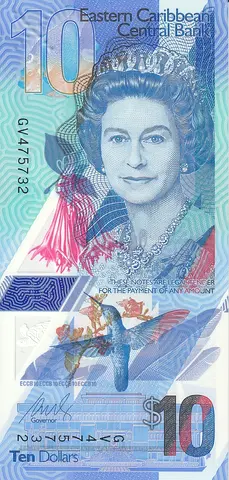 EAST CARIBBEAN 10 DOLLARS BANKNOTE 2019 ND