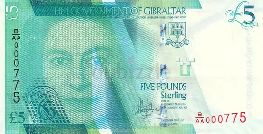 GIBRALTAR 5 POUNDS BANKNOTE 2020 ND