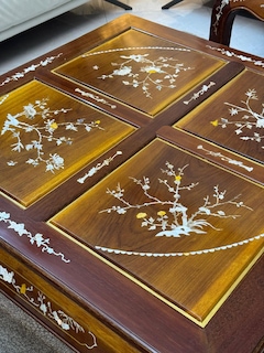 Vintage Chinese Rosewood Carved Coffee Tables 