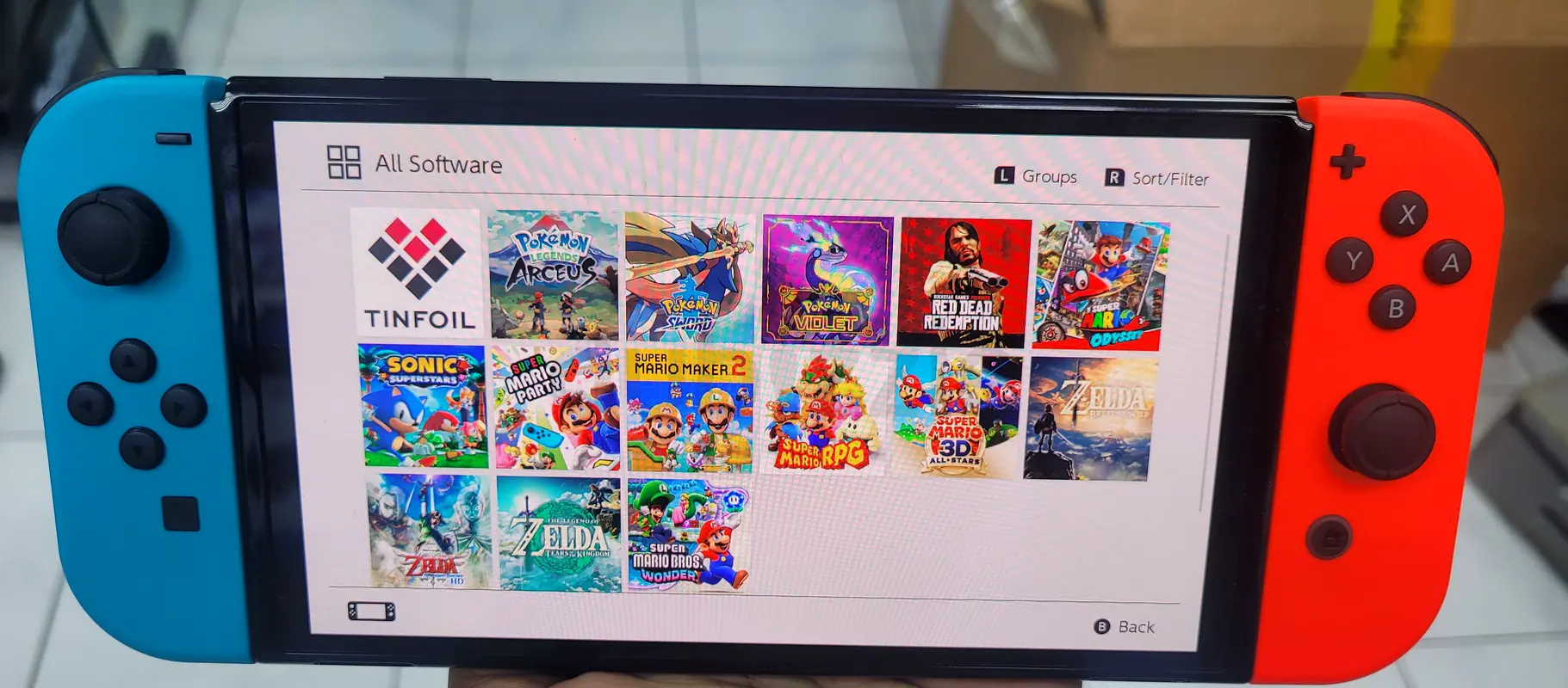 Nintendo switch oled with all games