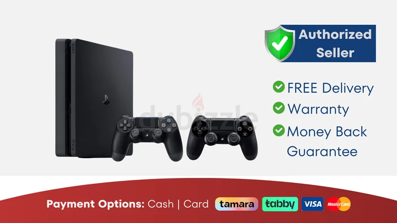 سوني بلاي ستيشن 4 سليم - أسود - 500 جيجا بايت مع وحدتي تحكم ● جديد | ضمان | توصيل مجاني | PS4629306507351051125