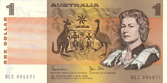 AUSTRALIA 1 DOLLAR BANKNOTE 1982