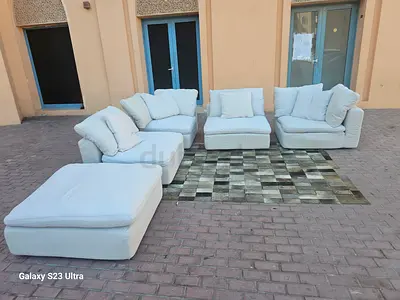 Marina Home Feather filled Luscious 5__pieces Sofa with footstool