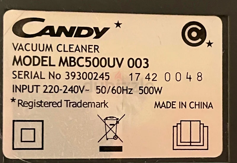 Candy ultra vortex vaccum cleaner63256079805571113