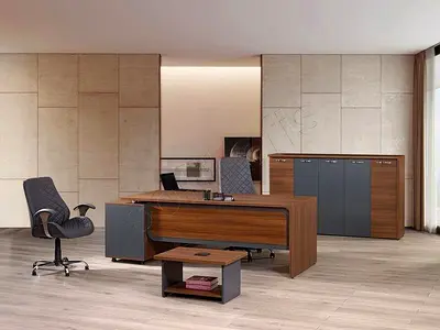 Office furniture Set ( Executive Desk Back Cabinet, coffee table) Custom Made