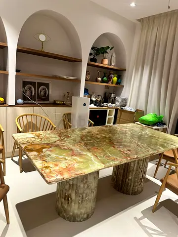 Green Onyx Marble Dining Table Luxury Table