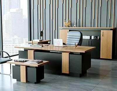 Office furniture Set ( Executive Desk, Back Cabinet, Coffee Table) Custom Made