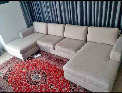 Home centre eterno U Shape Sofa light Grey perfect like Brand new