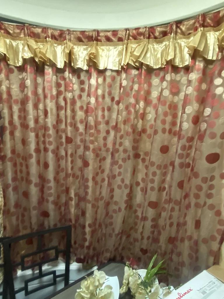 Sheer curtain with lining for the kitchen63221344957059111