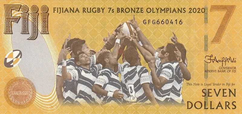 FIJI 7 DOLLARS COMMEMORATIVE BANKNOTE 202263264070140801110