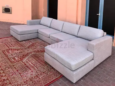 Home centre eterno U Shape Sofa light Grey perfect Condition
