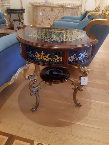 Side Table 1 set pure solid wood and stainless steel leg