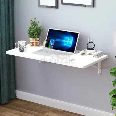 MARGOUN Computer Desk Wall Mount Stand Folding Wall-Mounted Drop-Leaf Table (white, 30X60CM)