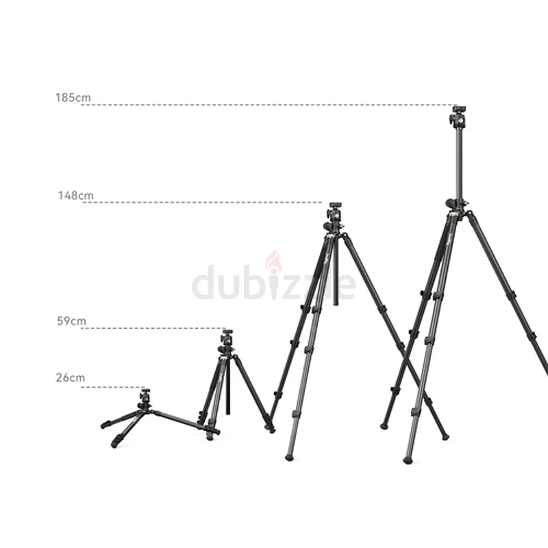 ثلاثة أقدام صغيرة جديدة تمامًا من SmallRig CT200 مع عمود مركزي جانبي من الألومنيوم مع عصا وحيدة63234613513090112