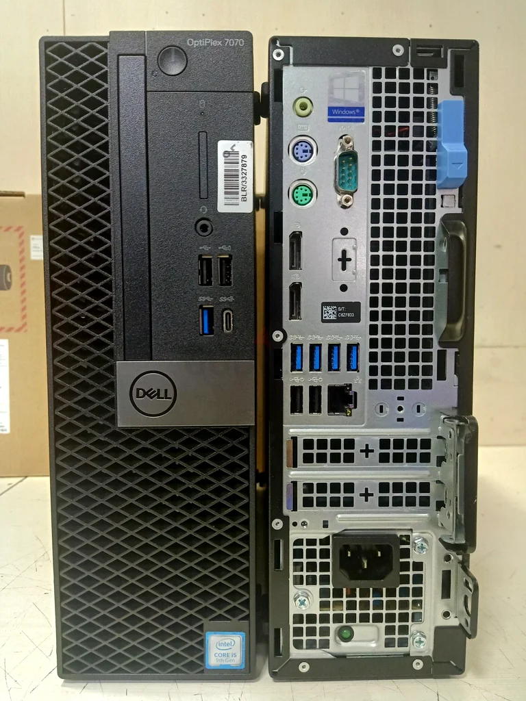 جيل تاسع، مجموعة كاملة من Dell OptiPlex 7070 SFF مع شاشة LED مقاس 22 بوصة من DELL - معالج Core i5-9500، ذاكرة وصول عشوائي بسعة 8 جيجابايت، وسعة تخزين 256 جيجابايت من نوع NVMe SSD63266083566338111