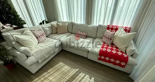 Selling almost Brand new Home Center Swin feather filled Corner Sofa beige
