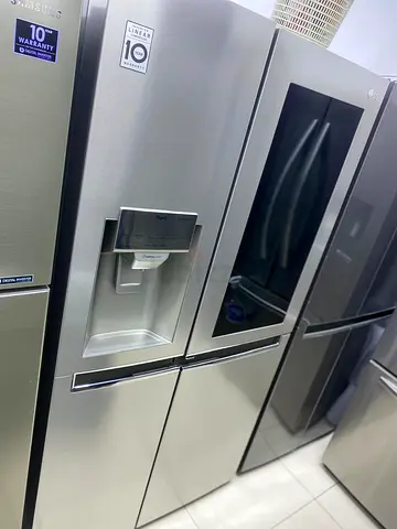 LG 665 Liter Side by Side Refrigerator, French Door, Water Dispenser, Insta View,– GCX247CSBV