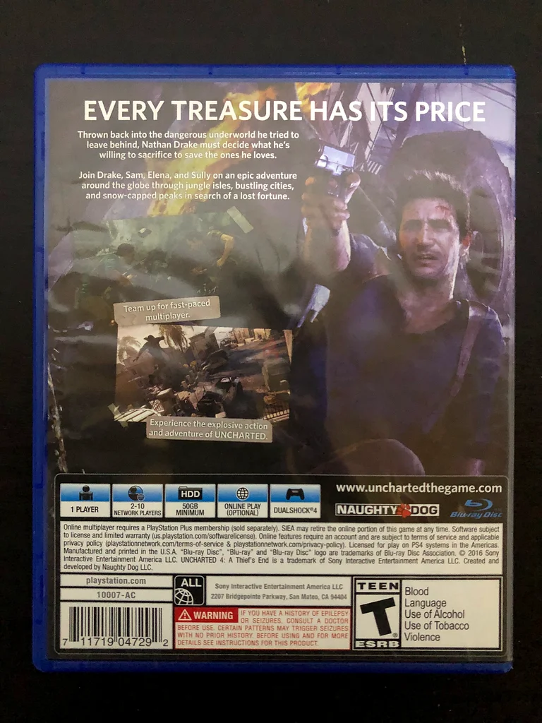 Uncharted 4: A thief’s end PS463201166570497112