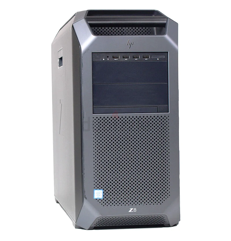 512 جيجابايت رام + 96 نواة، محطة عمل HP Z8-G4 - معالجان من إنتل زيون بلاتينيوم 8160 - 2 تيرابايت NVMe - ذاكرة DDR6، كرت شاشة NVIDIA RTX400063265601427202111