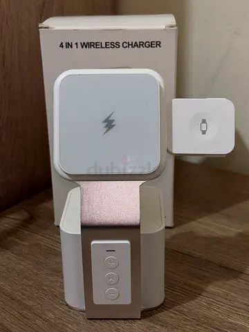 Wireless Charging Station - 4 in 1, Fast Wireless Charger with Blue-Tooth Speaker