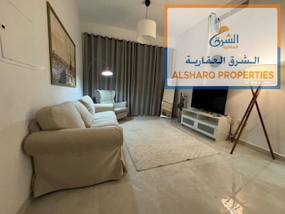 Room And Hall, Ajman Corniche, Distinctive View Of Ajman Marina, Clean Furniture, Central Air Condi