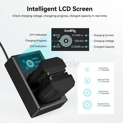 SmallRig NP-FZ100 Kit with 2 Batteries and 2-Bay USB Charger (Brand New)