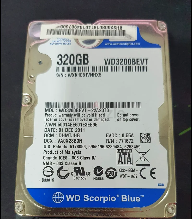 Toshiba / HGST / HITACHI / WD SCORBIO BLUE 500 GB SSD63167577159298111