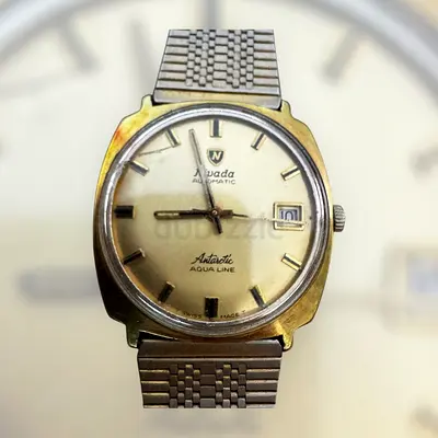 Vintage 36mm Nivada Antarctic Aqua Line Mens Automatic Wristwatch Swiss