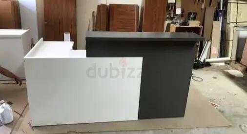 L shaped Reception Desk Counter Custom Made