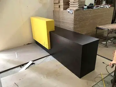 Luxury Office Reception Desk Counter Custom Made
