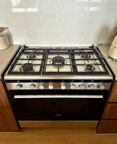 Siemens 5 Burners Gas Cooker HG2I1TQ50M Silver 90x60cm