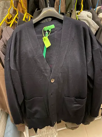 Smiley face design wool cardigan