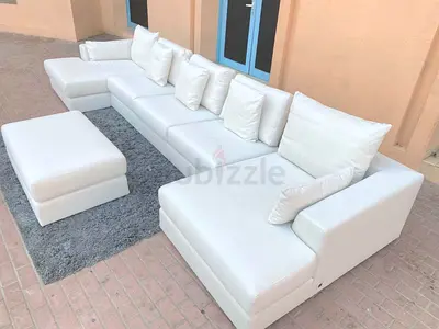 Top quality Marina ___ Home Feather filled Ushape Sofa beige