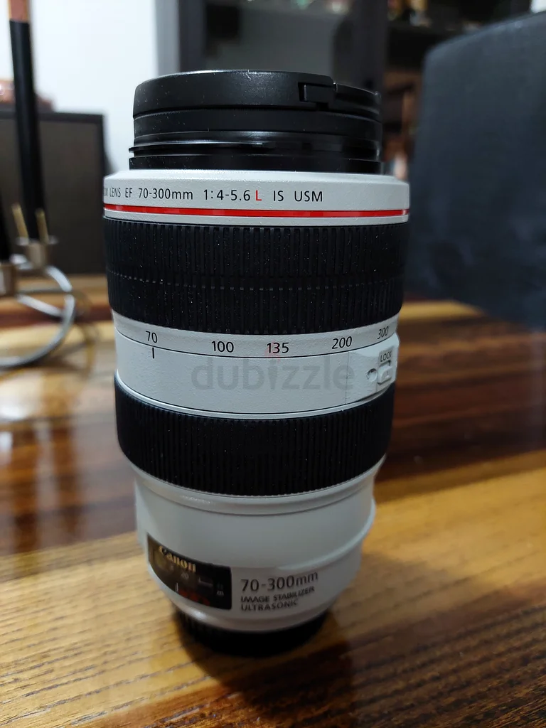 Canon EF 70-300L F4-5.6 IS image stabilised lens with Kenko UV filter and lens hood63172680234627111