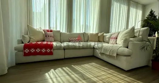 As good as Like Brand new Condition Home Center Swin feather filled Corner Sofa beige