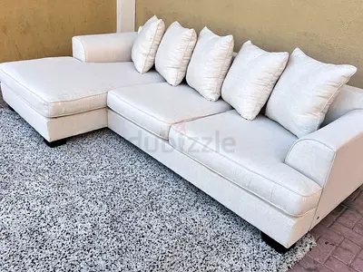 The __ One Kingston Sectional L Shape Sofa beige