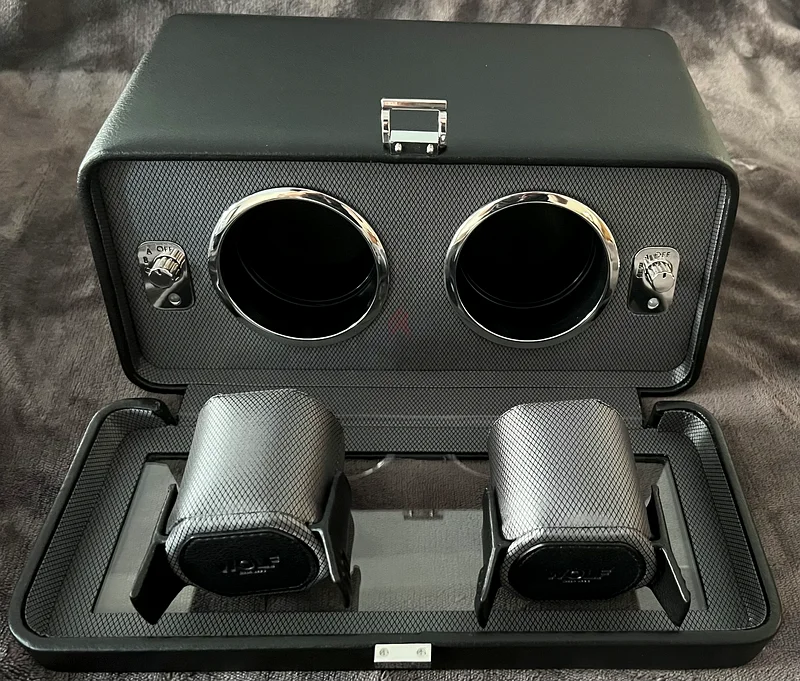 BRAND NEW: WOLF Windsor Double Winder With Cover black.63242172294017111